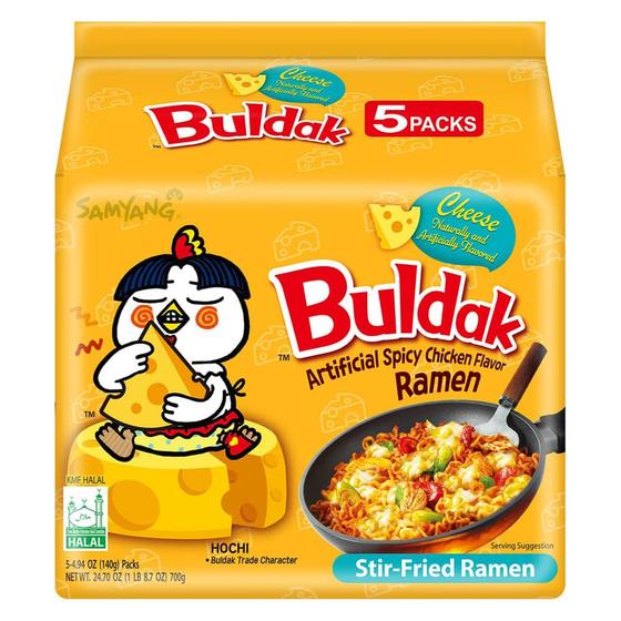 Samyang buldak chicken flavor ramen noodles multi cheese (5x140 g)